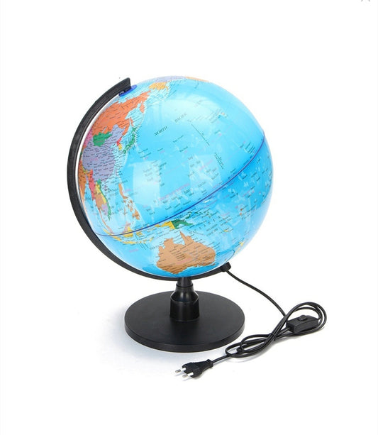Glob geografic iluminat, diametru 20 cm