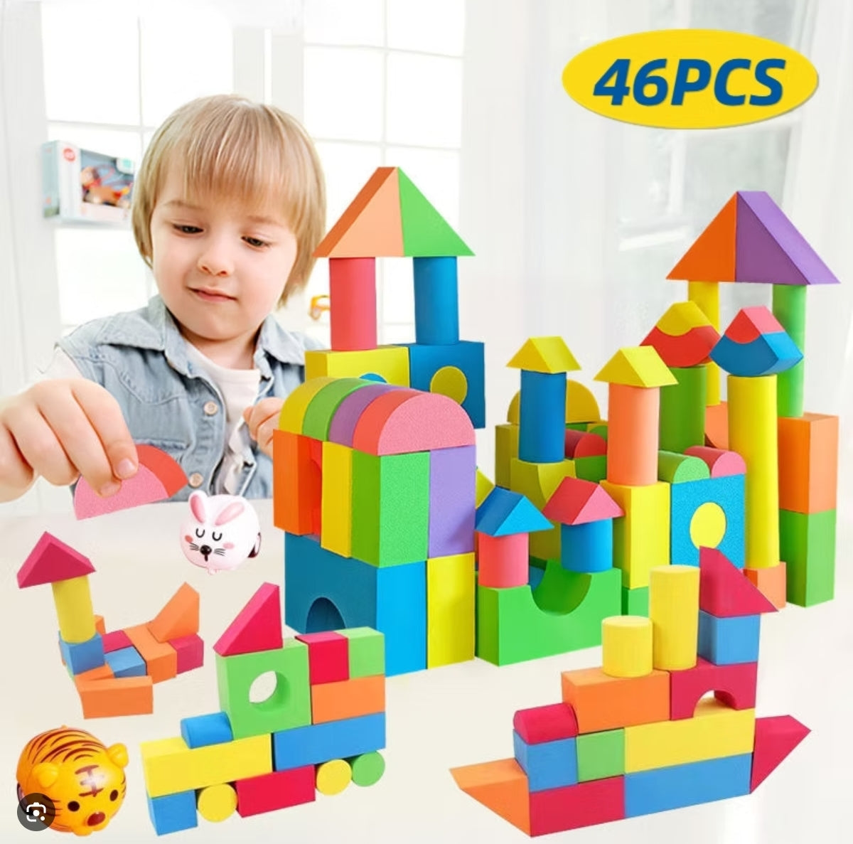 Jucărie de construcție moale Safe Blocks Ericel