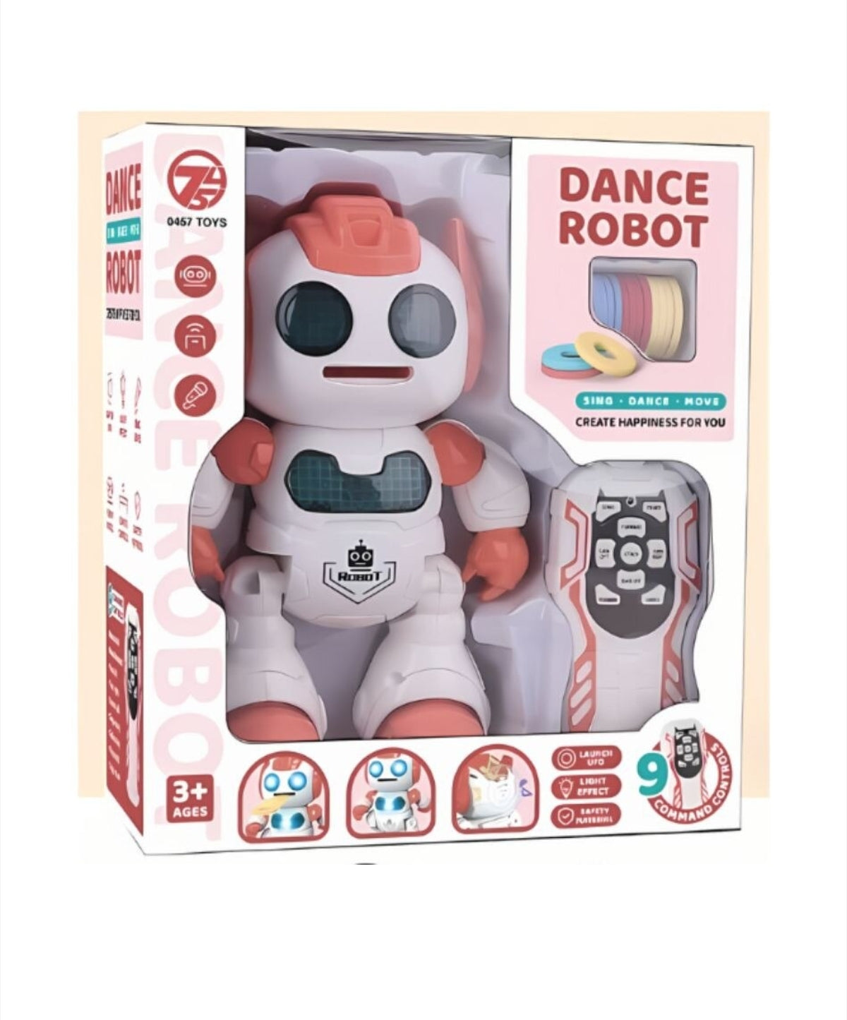 Robot Interactiv Dance Robot Ericel – Canta, Danseaza, Lumini LED, Miscare 3D, Jucarie Muzicala 3+ Ani