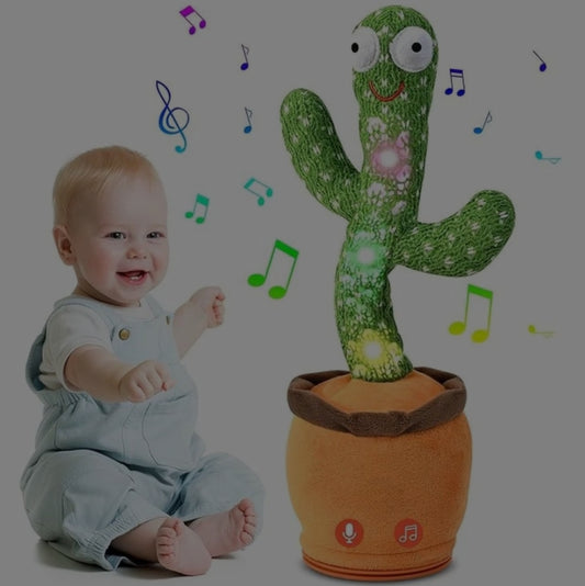 Jucarie Interactiva Cactus Vorbitor si Dansator Ericel, Imita, Canta si Danseaza, cu Acumulator si Cablu USB