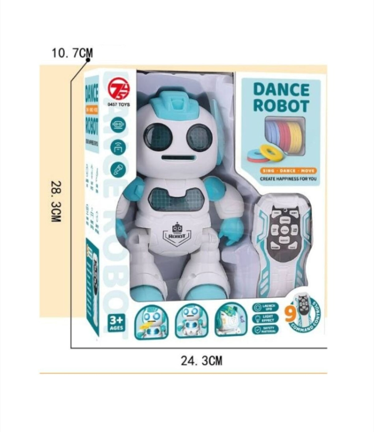 Robot Interactiv Dance Robot Ericel – Canta, Danseaza, Lumini LED, Miscare 3D, Jucarie Muzicala 3+ Ani